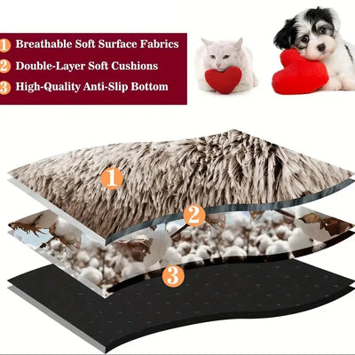 Cat Bed Pet Mattress Warm Soft Plush Pet Bed