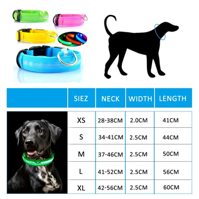 Led Dog Collar Light Anti-lost Collar For Dogs Puppies  Supplies