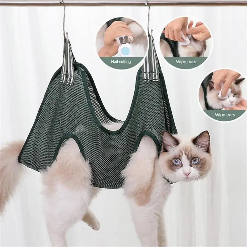 Cat Grooming Nail Clipper Anti-scratch And Bite Fixed Bag Bath